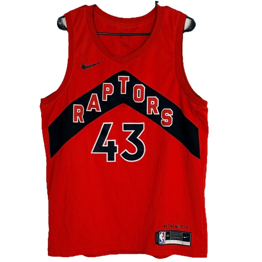 Nike‎ Toronto Raptors Pascal Siakam 43 Swingman Jersey Men's Size 52 XL Red NBA